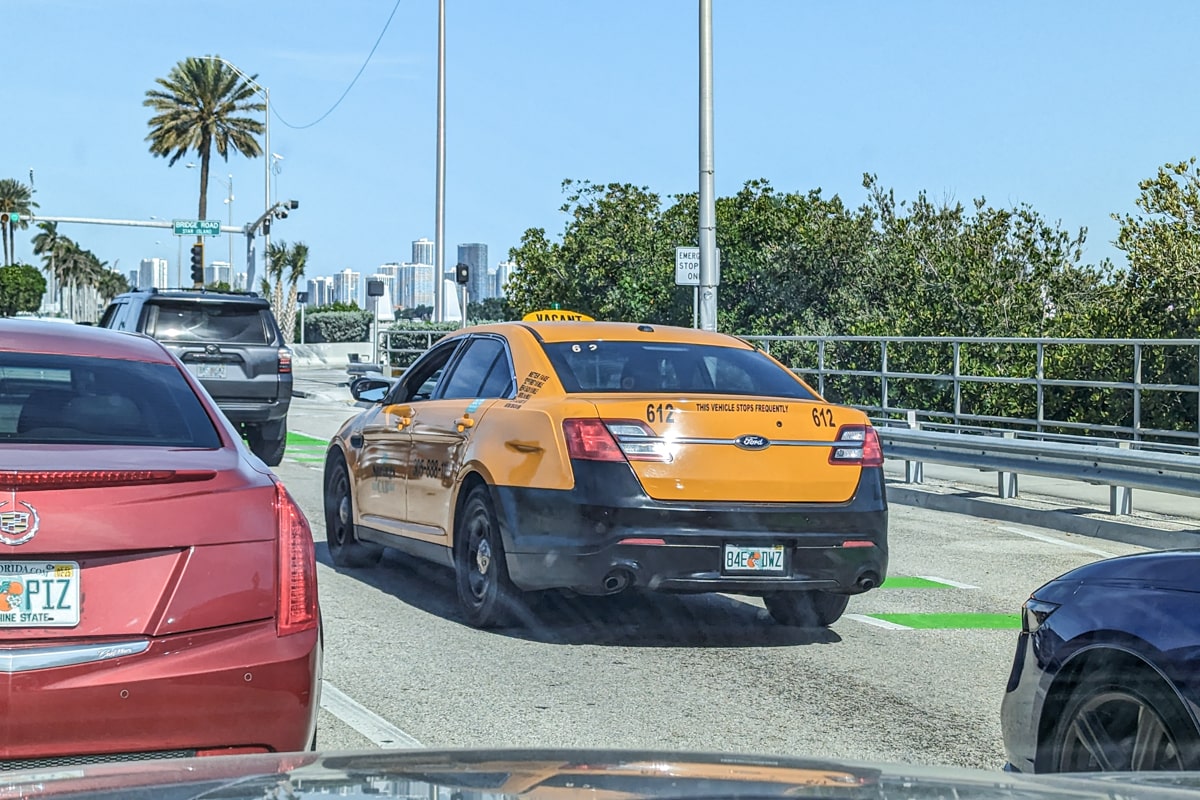 Taxi jaune de Miami